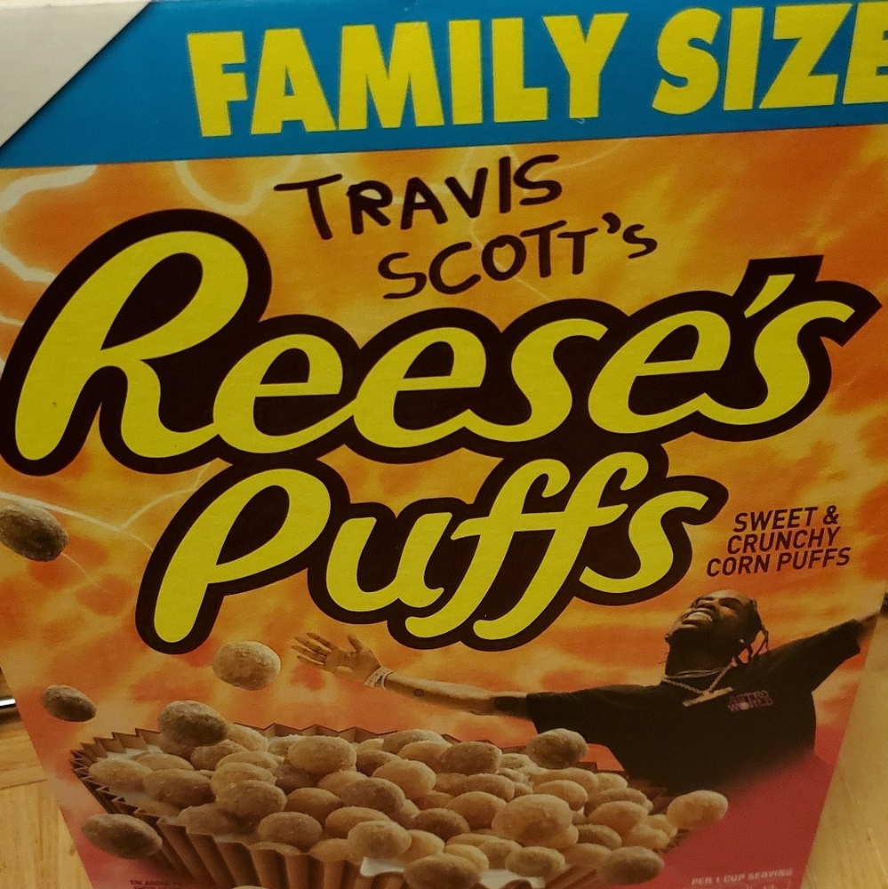 Travis Scott Reeses Puffs Cereal Box Collectible